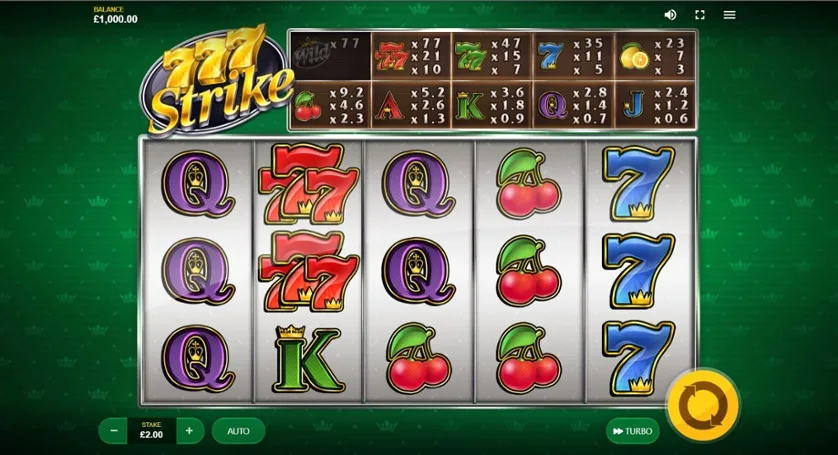Free Spins y Wilds bloqueados en 777 Strike